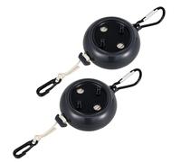 Ujjdwiurgh 2 Pièces Palan à Engrenages pour Support d'arbre 29,5 Pieds Arc Rétractable et Palan à Engrenages Accessoires D'Équipement de Chasse pour Arc de Chasse, Noir