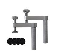 Ujjdwiurgh 2 Pièces Pince pour Chien D'Établi avec Coussinet Antidérapant Pince de Maintien de 19 mm Pinces de Table Réglables en Aluminium pour Outil de Travail Du Bois