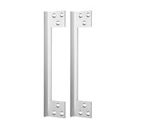 Ujjdwiurgh 2 Pièces Plaque de Protection de Loquet de Porte, Angle D'Ouverture Extérieure, Protecteur de Loquet de Porte, Bouclier de Loquet de Sécurité en Forme de L Facile à Utiliser 7 Pouces