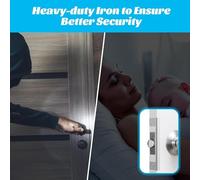 Ujjdwiurgh 2 Pièces Plaque de Protection de Loquet de Porte Angle D'Ouverture Protecteur de Loquet de Porte Couvercle de Loquet Bouclier de Sécurité en Forme de L Facile à Utiliser 11 Pouces