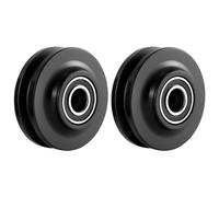 Ujjdwiurgh 2 PièCes Roue de Porte de Grange Coulissante Robuste Armoire FenêTre Poulie Rouleau Silencieux Porte Coulissante Piste Parfaite pour Bricolage Porte de Grange