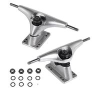 Ujjdwiurgh 2 PièCes SéRies 6,25 Pouces Argent Surf Planche à roulettes Camions Patin de Surf Planche à roulettes Camion Poisson Planche Longue Planche de Direction Support