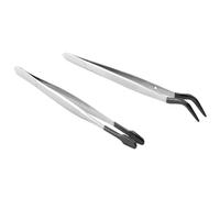 Ujjdwiurgh 2 PièCes SéRies de Pince à éPiler à Pointe en Caoutchouc pour Laboratoire Pince à éPiler de Passe-Temps Industriel Pince à Timbre BoîTe en Plastique 15 Cm