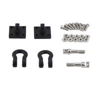 Ujjdwiurgh 2 PièCes SéRies Remorque Remorquage Boucle Crochet de Remorquage MéTal Escalade Remorque Manilles pour 1/10 TéLéCommandé Voiture Camion Escalade Voiture (Noir)