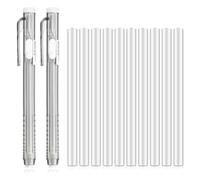 Ujjdwiurgh 2 Pièces Stylo Gomme Mécanique Rétractable pour Artistes Dessin Dessin Peinture pour Fournitures de Bureau à Domicile Scolaire