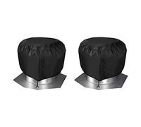 Ujjdwiurgh 2 PièCes Toit Vent Couverture Maison Toit Turbine Hottes Bouclier Toile 20 Pouces X 20 Pouces Noir