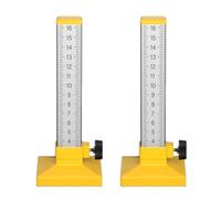 Ujjdwiurgh 2 Pièces Travail Du Bois Règle de Hauteur Égale Positionnement Règle D'Élévation Horizontale Échelle Double Face Carrelage en Céramique Outil Spécial B