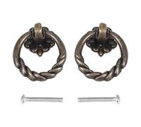 Ujjdwiurgh 2 pieces Vintage Cabinet Drawer Dresser Garniture a tiroir poignee a boutons avec vis - Laiton antique