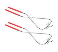 Ujjdwiurgh 2 Pinces à Tremper, Outils de Glaçage, 12,8 X 4,1 Pouces, Outils de Glaçage de Poterie en Acier Inoxydable, Pinces à Glaçage pour Poterie