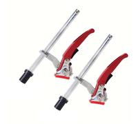 Ujjdwiurgh 2 Pinces de Fixation pour Trou de Chien de Bureau, Pince de Table en Acier Réglable pour Établi de Travail Du Bois, Pince à Cliquet de Fixation F 19 mm