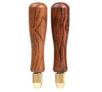 Ujjdwiurgh 2 Poignées de en Bois avec Mandrin à Pince en Laiton pour Petites avec un Diamètre de Soie de 2,7 mm à 3 mm, 3,5 à 3,8 mm