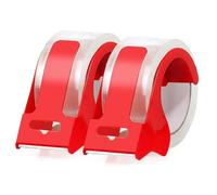 Ujjdwiurgh 2 Rouleaux de D'Emballage avec 2 Distributeurs Rechargeables, D'Emballage Robuste 1,88 Pouce X 55 Mètres, D'Emballage Adhésif