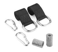 Ujjdwiurgh 2 Sangles de Suspension pour Balançoire d'arbre de 1,5 M avec 2 Mousquetons, Ceinture D'Extension à Barre avec Deux Feuilles de Protection