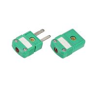 Ujjdwiurgh 2 Set Mini Connecteurs de de Thermocouple de Type K Mâle Adaptateur de Prise 200°C(392°F) pour Sonde de Thermocouple Vert Installation Facile Facile à Utiliser