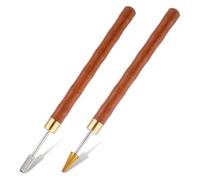 Ujjdwiurgh 2 Stylos de Teinture pour Bords en Cuir, Applicateur de Stylo à Rouleau pour Bords en Cuir, Outils d'impression pour Bords en Cuir pour Travaux Manuels en Cuir