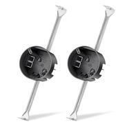 Ujjdwiurgh 2 Supports de Ventilateur de Plafond, Boîte Électrique Réglable de 14,25 à 22,5 Pouces, Boîte Électrique et Barre de Support pour Ventilateur, Gris