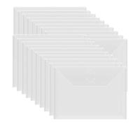 Ujjdwiurgh 20 Enveloppes de Rangement 7x5 Pouces, Enveloppes en Plastique Refermables, Sac de Rangement pour Tampons Transparents, Découpes, Papier de Scrapbooking Facile à Utiliser
