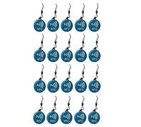 Ujjdwiurgh 20 Étiquettes NFC Ntag213 13,56 MHz pour Carte Intelligente pour Téléphone Compatible avec NFC, Carte de Visite Intelligente NFC 31,5x28 mm B