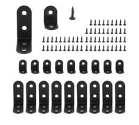 Ujjdwiurgh 20 Pcs Noir L Supports 90 Degré Angle de Fixation en Acier Inoxydable Support de Joint pour la Chaise en Bois BibliothèQue Conseil Meuble FenêTre (10Pcs-40Mm / 10Pcs-20Mm)