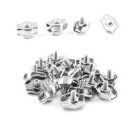 Ujjdwiurgh 20 Pièces 1/8 Pouces M3 Collier de Serrage pour Câble Métallique en Acier Inoxydable, M3 Simplex Colliers de Serrage pour Câble Métallique 1/8 Pouces