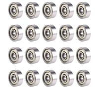 Ujjdwiurgh 20 PièCes 624ZZ 4 Mm X 13 Mm X 5 Mm Roulements à Billes Radiaux BlindéS en Acier au Roulements à Billes à Gorge Profonde