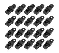 Ujjdwiurgh 20 Pièces Clips de Push-Pull Clips de Fixation de Crochets de de Camping en Plein Air Sangle Coupe-Vent Clips Ardillon-Noir Installation Facile