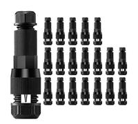 Ujjdwiurgh 20 Pièces Connecteur de Basse Tension Non Dénudé pour Lampe de Pelouse Extérieure Projecteur Éclairage de Jardin Paysager