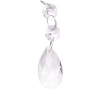 Ujjdwiurgh 20 Pièces Cristaux de Lustre, Pendentifs de Pièces de Lustre en Cristal de Larme de Cristal Clair, Cristaux Suspendus pour Les Lustres (38 Mm, Clair)