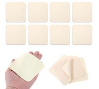 Ujjdwiurgh 20 Pièces de Cuir Chamois Tissu Chamois Outils de Poterie 3,9 X 3,9 Pouces Prédécoupés pour Lisser le Bord Du Pot Outil de Coupe de Boue