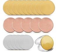 Ujjdwiurgh 20 Pièces de Pièces Vierges Filetées à Bords de 40 mm avec Boîte de Protection en Acrylique, Motif Gravable au pour Bricolage, Gravure Artisanale