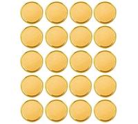 Ujjdwiurgh 20 PièCes Disques DoréS Anneaux de Reliure Disques de Reliure en Plastique pour Cahier et Agenda Scrapbooking (Or)