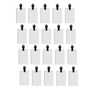 Ujjdwiurgh 20 Pièces Étiquettes de Bagage par Sublimation Étiquettes de Bagages Vierges avec Sangle MDF Blanc Étiquette de Valise Double Face