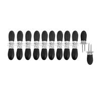 Ujjdwiurgh 20 PièCes SéRies / 10 Paires de Porte-MaïS Porte-Fruits Portable Fournitures de Barbecue en Acier Inoxydable MaïS en éPi Brochettes de Fourchette de Barbecue