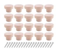 Ujjdwiurgh 20 PièCes SéRies Boutons de Tiroir en Bois Non Ronds 35Mm de DiamèTre PoignéEs de Commode de Meuble en Bois