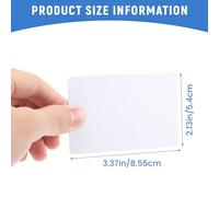Ujjdwiurgh 20 Pièces Séries Le PVC Blanc Blanc de pour de Cartes de NFC Étiquette L'Autocollant Imperméable de Morceau de 504 Octets