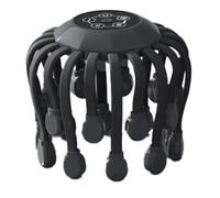 Ujjdwiurgh 20 Têtes de Massage Masseur de Cuir Chevelu Thérapie par la Lumière Rouge Vibrateur Poulpe Grattoir pour la Relaxation Stress Installation Facile Facile à Utiliser (Noir)