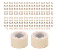 Ujjdwiurgh 200 PCS 5Mm Couleur Blonde Doublé de Silicone Mini Anneaux Perles Linkies pour les Extensions de Cheveux