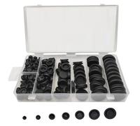 Ujjdwiurgh 200 Pièces 7 Tailles Kit D'Assortiment D'Œillets en Caoutchouc, Ensemble de Bouchons de Trou de Pare-Feu Joint de Électrique Ensemble D'Assortiment de Bouchons à Trou Plein