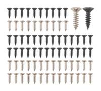 Ujjdwiurgh 200 Pièces Basse Et Guitare Du Pickguard Plaque À Gratter Pour Vis, Argent Et Noir