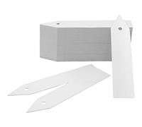 Ujjdwiurgh 200 Pièces Étiquettes de Jardin de Pépinière de Plantes Étiquettes de Piquet de Jardin Blanc 10X2Cm