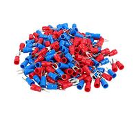 Ujjdwiurgh 200pcs Borne De Fourche IsolÉE #4 Du Connecteur De Bleu 16-14 AWG
