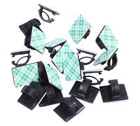 Ujjdwiurgh 20pcs Clips de cable de voiture adhesifs Enrouleur de cable Attache de de goutte Fixation Porte-cable Rangement Organisateur de cordon Serre-cables de bureau