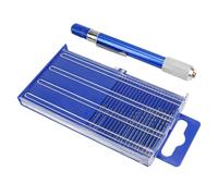 Ujjdwiurgh 21 Pièces Carburateur Jet Forets Pin Vise Set, pour Fabrication de Perles Artisanat Perçage D'Orifice Bois Bricolage Sculpture