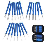 Ujjdwiurgh 21 Pièces Kit D'Outils de Retrait de Terminal de Voiture Prise de Câble Enlever Extracteur Électrique Sertissage Connecteur Broche Extracteur Facile à Installer Bleu