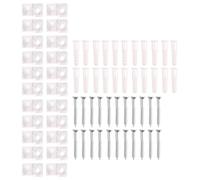 Ujjdwiurgh 22 Ensembles de Kit de Clips de Support de Miroir Clip de Miroir en Plastique Transparent en Cristal Clips de Support de Miroir Kit de Clips de Retenue en Verre