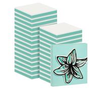 Ujjdwiurgh 24 Blocs de Sculpture en Caoutchouc de 2 X 2 Pouces, Blocs de Linoléum pour la Gravure, la Fabrication de Timbres, les Travaux Manuels, Blanc et Vert