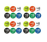 Ujjdwiurgh 24 PCS NFC Ntag213 TAG Sticker Etiquette Universelle RFID Patrol 13.56MHz PVC+Autocollant Adhésif pour Raccourci ETC NFC Autocollants