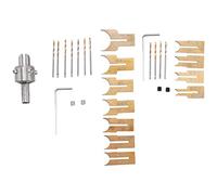 Ujjdwiurgh 24 PièCes Couteau à Bille en MéTal Outils de Menuiserie Foret de Perle en Bois Moulage de Billes Rotatif 6-25Mm