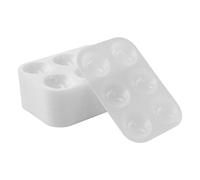 Ujjdwiurgh 24 Pièces Palettes de Peinture En Plastique 6 Aquarelle Bien Rectangulaire Plateau À Peinture Palette, Blanc