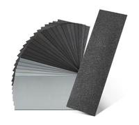 Ujjdwiurgh 24pcs en Papier de Verre Assortiment Humide Sèche 12 Feuilles de Papier de Ponçage de Grains, Carbure de Silicium 120 à 3000 Sable de Sable